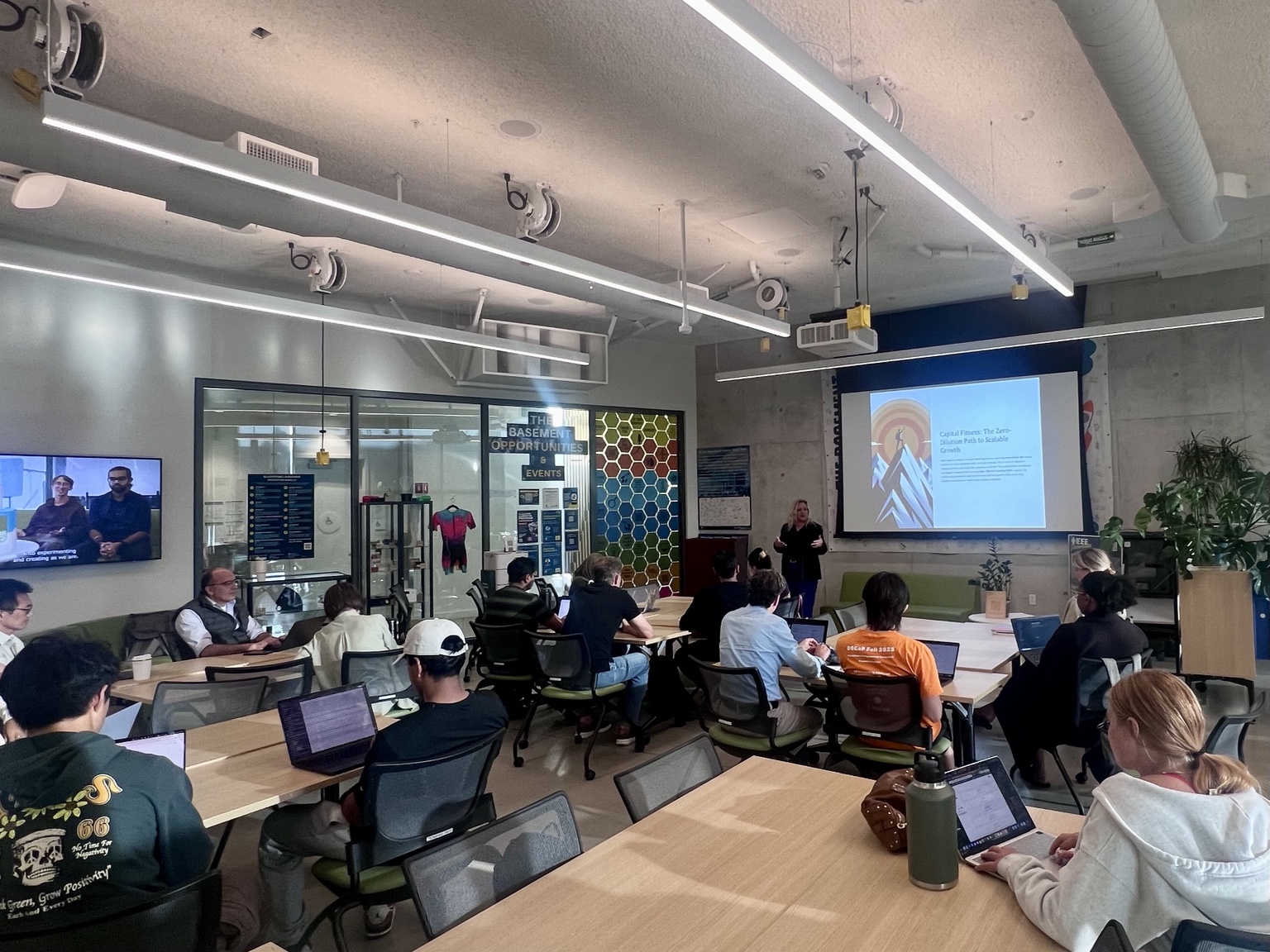 Dr. Silvia Mah teaching a university innovation workshop